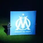 Le logo de l'OM lors de Lyon / Marseille