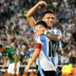 Lionel Messi et Lautaro Martinez avec l'Argentine en 2024.