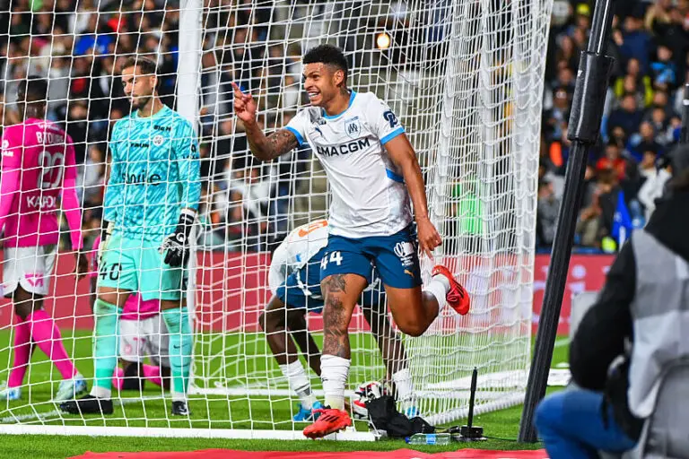 Luis Henrique avec l'OM à Montpellier.