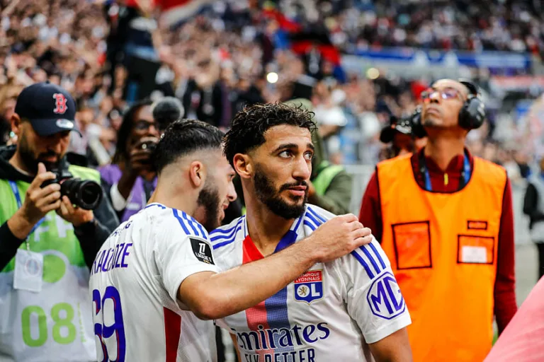 Saïd Benrahma avec l'OL en 2024.