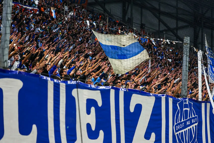 Les supporteurs de l'OM lors de Marseille / Auxerre