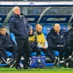 Didier Deschamps avec les Bleus face à Israël au Stade de France.