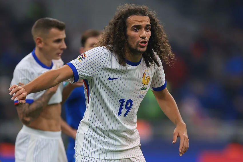 Mattéo Guendouzi avec les Bleus lors d'Italie / France.