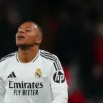 Kylian Mbappé avec le Real Madrid contre Liverpool