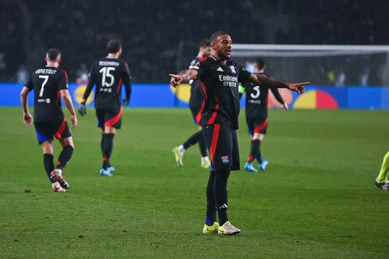 Corentin Tolisso avec l'OL lors de Qarabag / Lyon