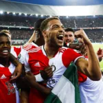 Cyriel Dessers avec Feyenoord contre l'OM en 2022