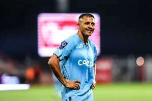 Alexis Sanchez pour son dernier match avec l'OM en 2023 à Ajaccio