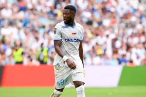 Chancel Mbemba avec l'OM en 2023 à l'Orange Vélodrome