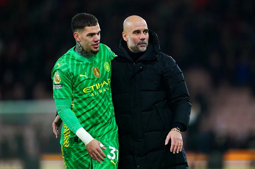 Pep Guardiola avec Ederson