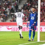 Randal Kolo Muani avec le PSG après son but contre le LOSC