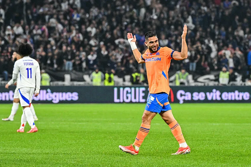 Neal Maupay lors d'OL / OM