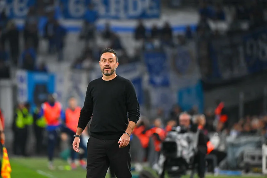 Roberto De Zerbi avec l'OM