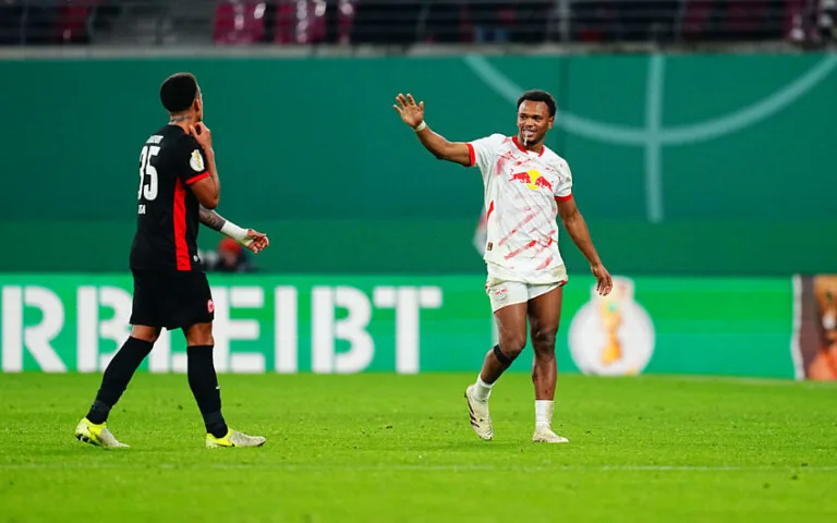 Lois Openda avec le RB Leipzig.