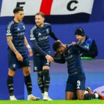 Jhon Duran avec Aston Villa après son but contre Leipzig