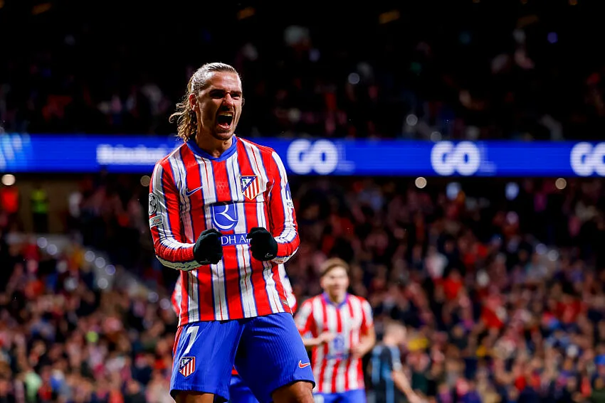 Antoine Griezmann avec l'Atletico Madrid contre le Slovan Bratislava