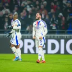 Rayan Cherki avec l'OL contre l'Eintracht Francfort