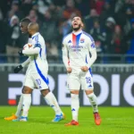 Rayan Cherki avec l'OL contre Francfort