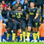 Iliman Ndiaye après son but lors Manchester City / Everton - Photo by Icon Sport