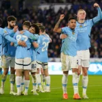 Erling Haaland et Savinho avec Manchester City contre Leicester