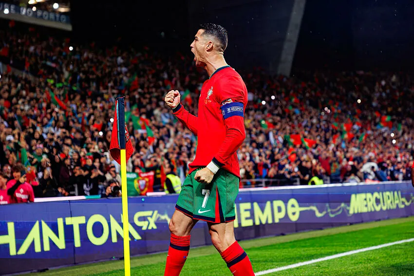 Cristiano Ronaldo avec le Portugal lors de l'UEFA Nations League