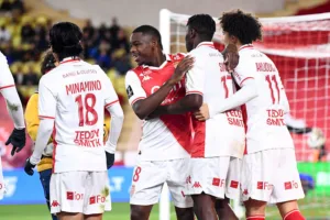 Eliot Matazo avec l'AS Monaco contre le TFC