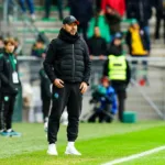 Roberto De Zerbi avec l'OM à Saint-Étienne