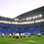 L'AS Monaco à l'entraînement avant le Trophée des champions contre le PSG au Stadium 974