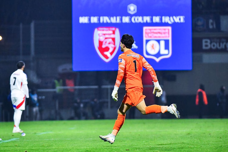 Ronan Jay lors de Bourgoin-Jallieu / OL en Coupe de France
