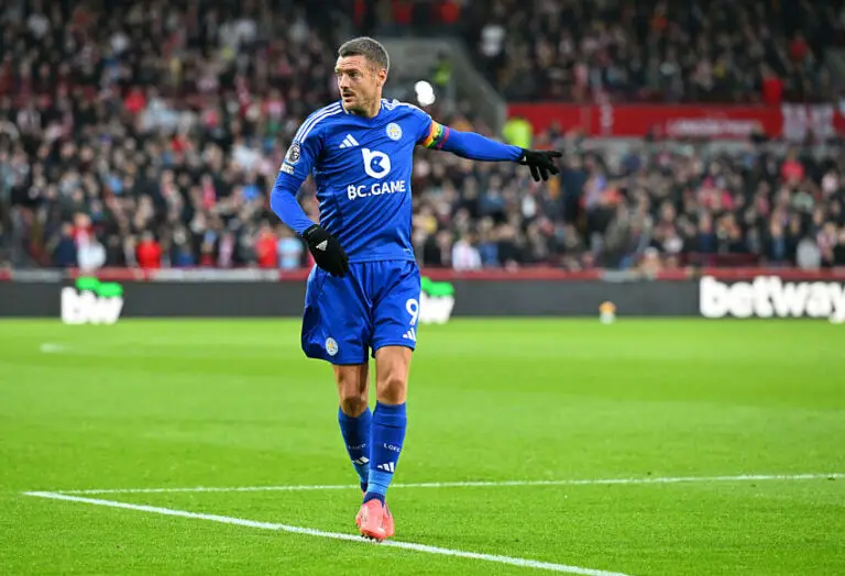 Jamie Vardy avec Leicester City