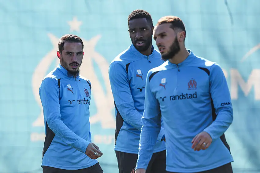 Ismaël Bennacer et Amine Gouiri avec l'OM