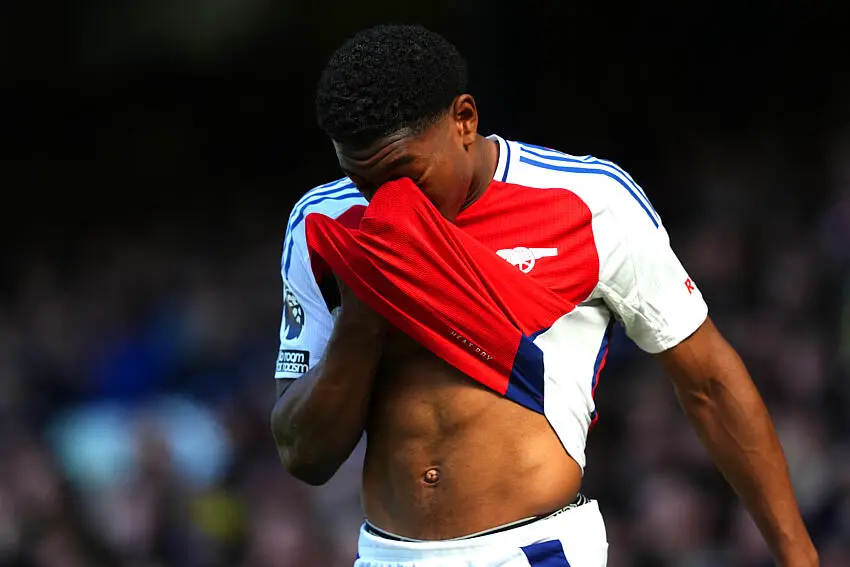 Myles Lewis-Skelly avec Arsenal contre Everton