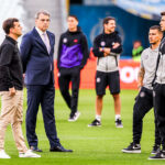 Carles Martinez Novell et Damien Comolli avec le TFC à Marseille