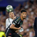 Mbappé et Saliba lors de Real Madrid / Arsenal