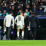 Kylian Mbappe et Carlo Ancelotti lors de Real Madrid / Arsenal