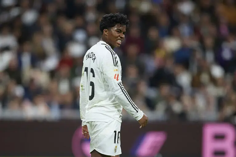 Endrick avec le Real Madrid face à Bilbao