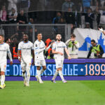 Les joueurs de l'OM à l'Orange Vélodrome